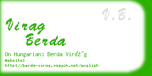 virag berda business card